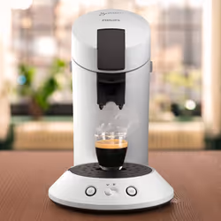 Philips Senseo Original Plus Pod Machine, White, Intensity Selector, Coffee Boost Technology, Made with Recycled Plastic, CSA210/11