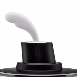 Alessi Ship Shape Container with Small Spatula in 18/10 Stainless Steel and Thermoplastic Resin, Black, 15,5cm