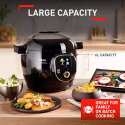 Tefal Cook4Me+ CY851840 One-Pot Digital Pressure Cooker - 6 Litre/Black and Stainless Steel