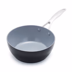 GreenPan Valencia Pro Hard Anodised Healthy Ceramic Non-Stick 20 cm / 2 Litre Chef's Pan, PFAS-Free, Induction, Oven Safe, Gr ...