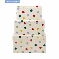 Emma Bridgewater - Polka Dot Original Set of 3 Square Cake Tins