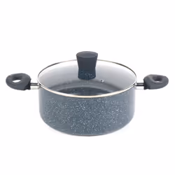 Russell Hobbs RH00849EU Stockpot With Lid - Non-Stick 24cm Induction Suitable Cooking Pot, Pressed Aluminium, PFOA-Free, Soft ...