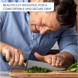 Jamie Oliver by Tefal 5-Piece Kitchen Knife Set, German Stainless Steel, Ice-Hardened Blades, Comfortable Grip ? K267S556