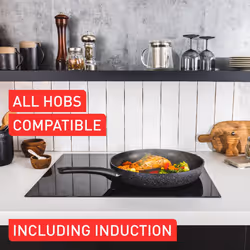 Tefal Titanium Stone Induction Non-Stick 4pc Set: Frying pan 20/26cm, Saucepan 16cm + lid, Stewpot 24cm + lid