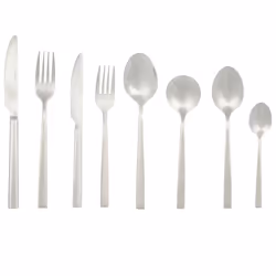 Salter Winslow 44 Piece Cutlery Set ? 18/0 Stainless Steel Silverware, Service for 6 People, Includes Knives, Forks, Teaspoon ...