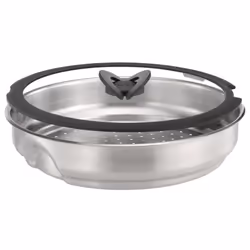 Tefal Ingenio Stainless Steel Steamer With Glass Lid