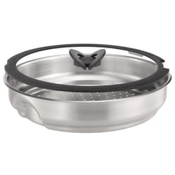 Tefal Ingenio Stainless Steel Steamer With Glass Lid