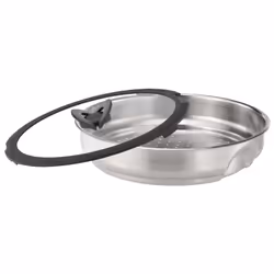 Tefal Ingenio Stainless Steel Steamer With Glass Lid