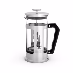 Bialetti Preziosa coffee press, French press filter for coffee or tea, stainless steel body and borosilicate glass container, ...
