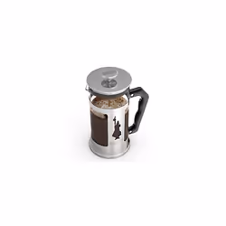 Bialetti Preziosa coffee press, French press filter for coffee or tea, stainless steel body and borosilicate glass container, dishwasher safe, 350 ml,