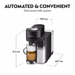 De'Longhi Nespresso Vertuo Lattissima ENV300.B, Automatic Coffee Machine with Automatic Milk Frother, Single-Serve Capsule Coffee Machine, 5 Cup
