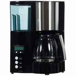 Melitta Filter Coffee Maker with Glass Pourer, Hot Hold and Timer Function, Optima Timer, Black, 100801