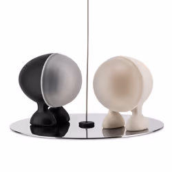 Alessi Lilliput Salt and Pepper Set with Magnetic Base, Black/ White