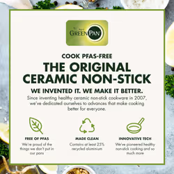 GreenPan Cambridge Healthy Ceramic Non-Stick Saucepan Set ,16cm/1.5L, 18cm/2.1L and 20cm/3.1 L Pot Set with lids, PFAS-Free, Induction, Oven Safe,
