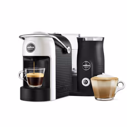 Lavazza, A Modo Mio Jolie & Milk EVO Coffee Machine Made from 33% Recycled Plastic, with Integrated Milk Frother and Removabl ...