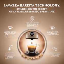 Lavazza, A Modo Mio Jolie & Milk EVO Coffee Machine Made from 33% Recycled Plastic, with Integrated Milk Frother and Removable Grid, Compatible with A