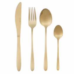 Salter BW11396EU7 Gold Cutlery Set, Chiltern 16 Piece Stainless Steel Flatware Set for 4 People, Knife & Fork Silverware, Kni ...