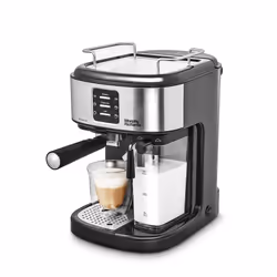 Morphy Richards Traditional Pump Espresso Coffee Machine & Automatic Milk Frother, 15 Bar Pressure, One Touch Espresso, Cappu ...