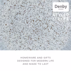 Denby - Halo Speckle Dinner Plates Set of 4 - Grey, Neutral Patterned Coupe Dishwasher Microwave Safe Crockery 26cm - Glazed Ceramic Stoneware