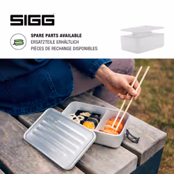 Sigg - Lunch Box Aluminium Plus - with Compartments - Award Winning Design - Dishwasher & Microwave Safe - Leakproof - Featherweight - BPA Free - S/L