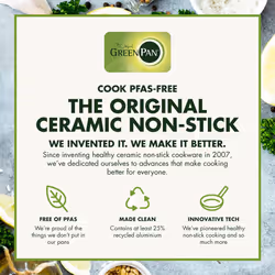 GreenPan Lima Midnight Hard Anodized Healthy Ceramic Non-Stick, 5-Piece Set, Includes Frying Pan, Saucepan, & Nylon and Slotted Turner, PFAS-Free,