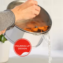 Russell Hobbs RH01164EU7 20 cm Saucepan with Lid, Induction Pan with Pouring Lip, Stainless Steel Milk Pan, Mirror Polished Soup Pan, Gas and Electric
