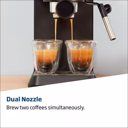 Beko CaffeExpertoTM CEP5302B Manual Espresso machine | Colour Touch Display | Integrated Milk Frother | Dual Nozzle | 15 Bar pressure | Black | Easy