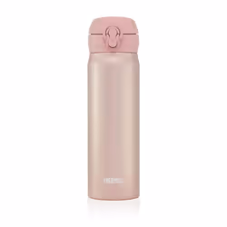 Thermos GTB Super Light Direct Drink Flask, Rose Gold, 470ml, Stainless Steel, Vaccuum insulated,One-handed push button mecha ...