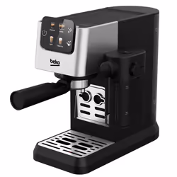 Beko CaffeExpertoTM CEP5304X Semi Automatic Espresso machine | Colour Touch Display | Integrated Milk Jug | Dual Nozzle | 15 Bar pressure | Silver |