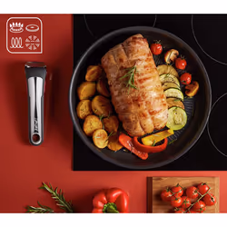 Tefal Ingenio Unlimited ON 4 Piece Non-Stick Induction Saucepan Set, 16&18&20 cm Saucepans, 1 Bakelite Removable Handle, Easy Cleaning, Heat