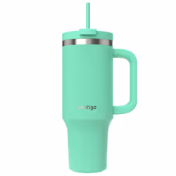 Contigo Streeterville Tumbler 1200 ml with Handle | Stainless Steel Vacuum Insulated Water Bottle with Straw and Lid | Cold f ...