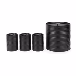 Russell Hobbs Ribbed 4-Piece Round Countertop Set ? Set of 3 Kitchen Storage Canisters & Bread Bin, Tea, Coffee and Sugar, Du ...