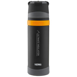 Thermos - Matt Black Ultimate Flask (500ml), Reusable Insulated Stainless Steel Thermal Coffee Cup for Hot or Cold Drinks, Vacuum Sealed Water Flask