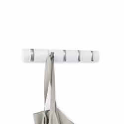 Umbra Flip 5-Hook Wall Mounted Coat Rack, Modern, Sleek, Space-Saving Coat Hanger with 5 Retractable Hooks to Hang Coats, Sca ...