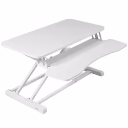 VIVO 81 cm Desk Converter, K Series, Height Adjustable Sit to Stand Riser, Dual Monitor and Laptop Workstation with Wide Keyb ...