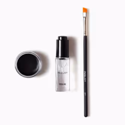 Inglot Eye Essentials Set | Duraline + AMC Eyeliner Gel 77 + Makeup Brush 31T | Black Eyeliner | Prolong Makeup Durability | Transparent | Waterproof