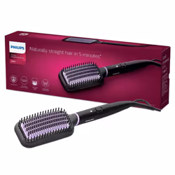 Philips StyleCare Essential straightening brush - including tourmaline ceramic coating for shiny, straight hair (model BHH880 ...