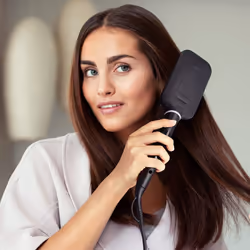 Philips StyleCare Essential straightening brush - including tourmaline ceramic coating for shiny, straight hair (model BHH880/00)/cable length 1.8 m