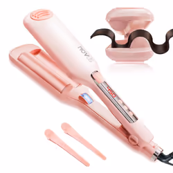 Wave Curling Iron Anti-Scald Wavy Hair Crimper, 1.1in/28MM Ionic Rapid Heating Curling Wand, Hair Waver, Crimper for Wide Dee ...