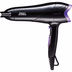 Nicky Clarke 2200W Lightweight Frizz Control Fast Dry DC Ionic Hair Dryer - 2 Heat & Speed Settings - Cool Shot - 2M Salon Le ...