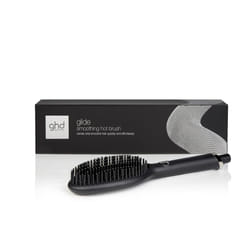 ghd Glide Smoothing Hot Brush in Black - for Smooth, Glossy & Frizz-Free Results - for All Hair Types (UK Plug)