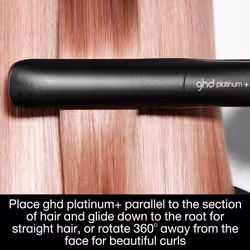 ghd Platinum+ Hair Straightener & Professional Styler in Black - More Strength, Shine & Colour Protection - for All Hair Types - (UK Plug)