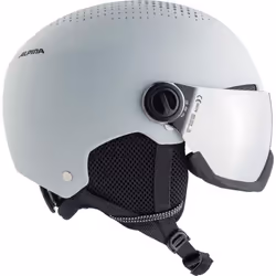ALPINA Unisex - Adult, ARBER VISOR Q-LITE ski helmet, grey matt, 58-61 cm