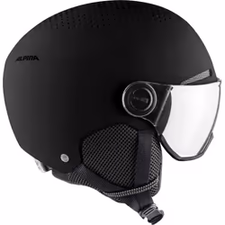 ALPINA Unisex - Adult, ARBER VISOR ski helmet, black matt, 58-61 cm