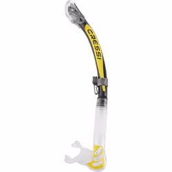Cressi Big Eyes Evo & Alpha Dry, Premium Quality Professional Snorkelling for Adults Set - Made in Italy Quality since 1946, Clear - Yellow