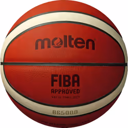 Molten BG5000 Basketball, Official International FIBA Game & Match Ball, FIBA Approved, Premium Real Leather, Indoor Play, Or ...
