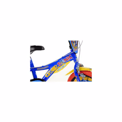 Dino Bikes, 614-SC Kids Bike Bicycle, Sonic The Hedgehog, 14 inch with training wheel with stabilisers and drinks bottle, suits child 4-7 Years, Blue,