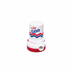 Rule 02 Marine Bilge Pump, 1500 GPH, Non-Automatic, 12 Volt