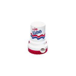 Rule 02 Marine Bilge Pump, 1500 GPH, Non-Automatic, 12 Volt