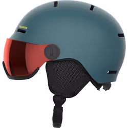 Salomon Orka Visor Kids Helmet Ski Snowboarding, Integrated convenience, Easy to adjust fit, and Lightweight, Grey, KS 4953